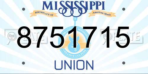 8751715 Mississippi License Plate
