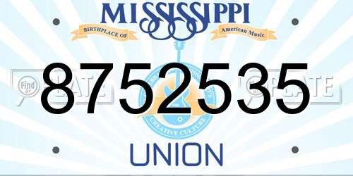 8752535 Mississippi License Plate