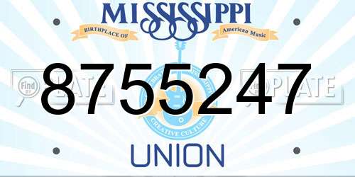 8755247 Mississippi License Plate