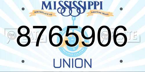 8765906 Mississippi License Plate