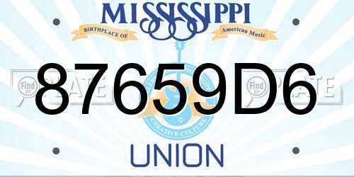 87659D6 Mississippi License Plate