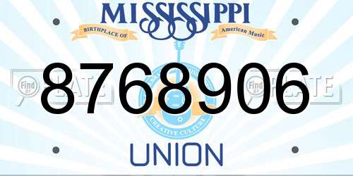 8768906 Mississippi License Plate
