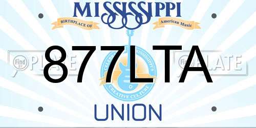 877LTA Mississippi License Plate