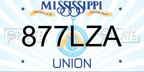 877LZA Mississippi License Plate