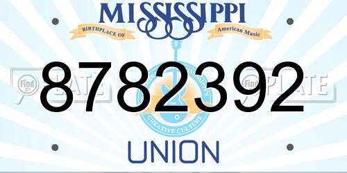 8782392 Mississippi License Plate