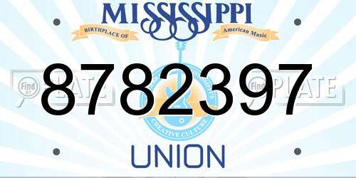 8782397 Mississippi License Plate