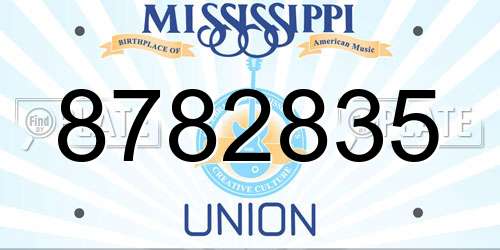8782835 Mississippi License Plate