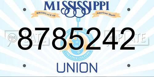 8785242 Mississippi License Plate