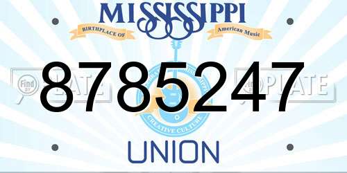 8785247 Mississippi License Plate