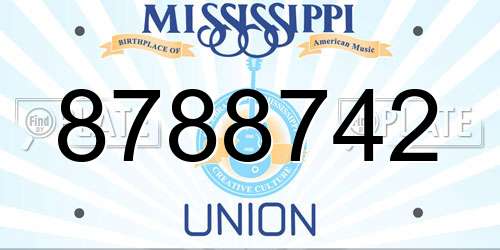 8788742 Mississippi License Plate