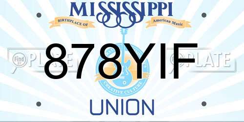 878YIF Mississippi License Plate