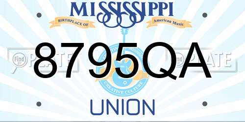 8795QA Mississippi License Plate