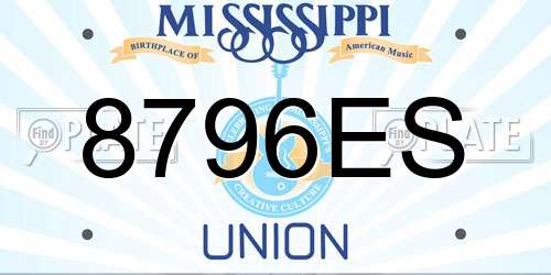8796ES Mississippi License Plate