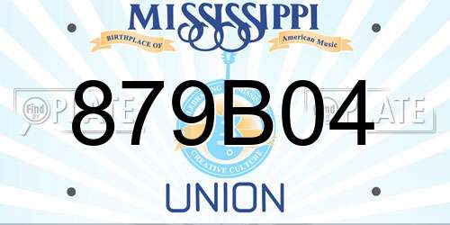 879B04 Mississippi License Plate