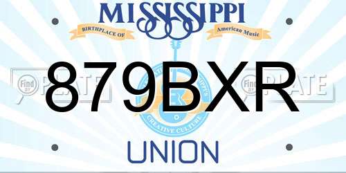 879BXR Mississippi License Plate