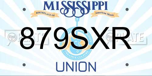 879SXR Mississippi License Plate
