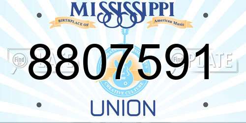 8807591 Mississippi License Plate