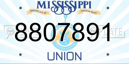 8807891 Mississippi License Plate