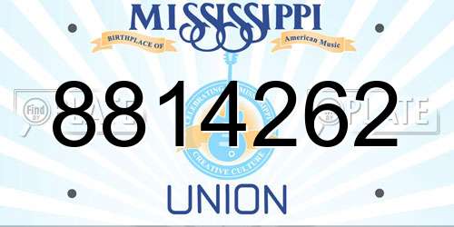 8814262 Mississippi License Plate