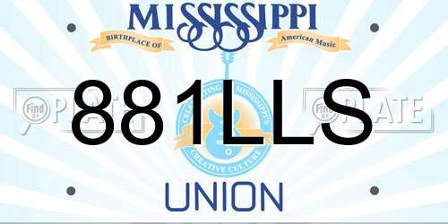 881LLS Mississippi License Plate