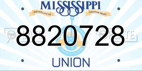 8820728 Mississippi License Plate