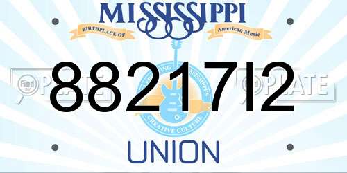 88217I2 Mississippi License Plate