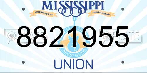 8821955 Mississippi License Plate