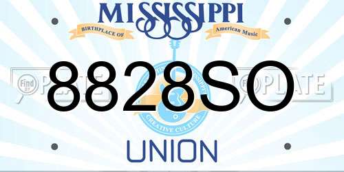 8828SO Mississippi License Plate