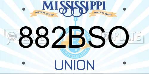 882BSO Mississippi License Plate