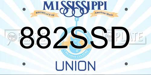 882SSD Mississippi License Plate