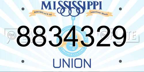 8834329 Mississippi License Plate
