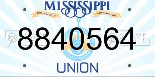 8840564 Mississippi License Plate