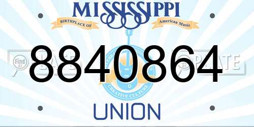 8840864 Mississippi License Plate