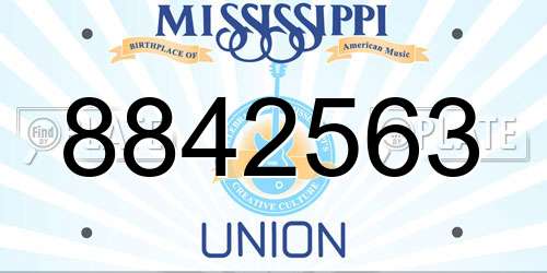 8842563 Mississippi License Plate