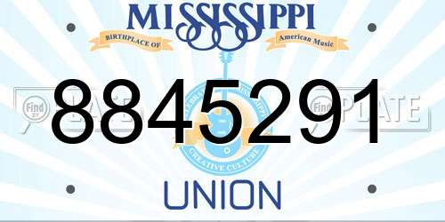 8845291 Mississippi License Plate