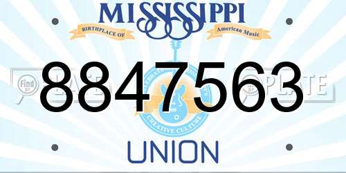 8847563 Mississippi License Plate