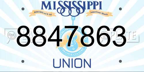 8847863 Mississippi License Plate