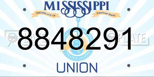 8848291 Mississippi License Plate