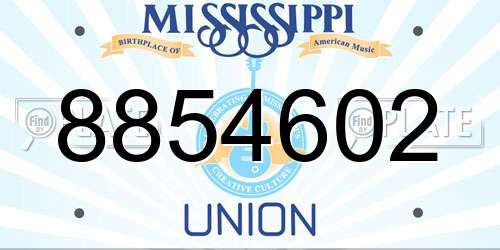 8854602 Mississippi License Plate