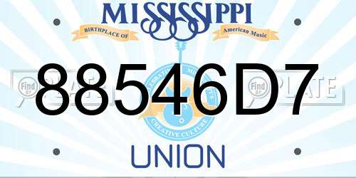 88546D7 Mississippi License Plate