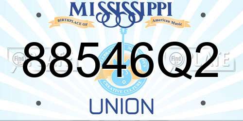 88546Q2 Mississippi License Plate