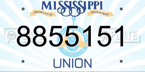 8855151 Mississippi License Plate