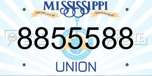 8855588 Mississippi License Plate