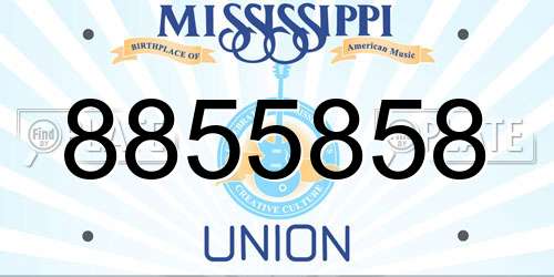 8855858 Mississippi License Plate