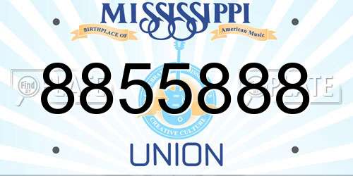 8855888 Mississippi License Plate