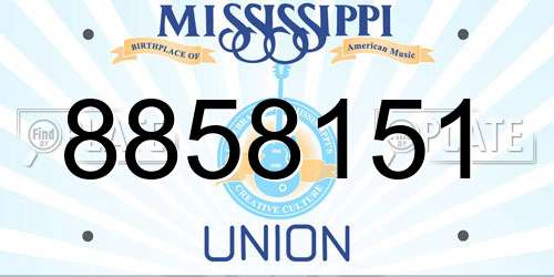 8858151 Mississippi License Plate