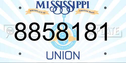 8858181 Mississippi License Plate