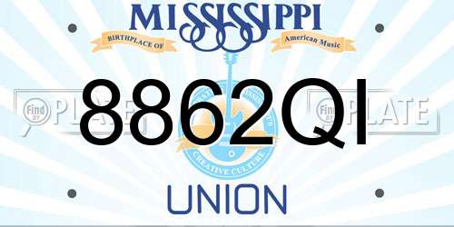 8862QI Mississippi License Plate