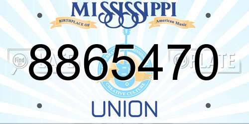 8865470 Mississippi License Plate