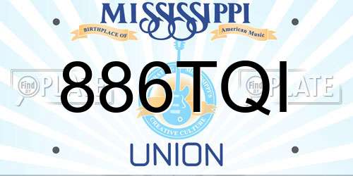886TQI Mississippi License Plate